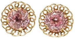138 - PENDIENTES CON ROSA DE FRANCIA, AÑOS 40