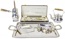 965 - LOTE VARIADO EN METAL PLATEADO