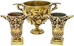 917 - CONJUNTO DE COPAS EN BRONCE DE FINALES DEL S.XIX
