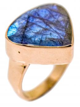 52 - ANILLO DE PLATA CON LABRADORITA
