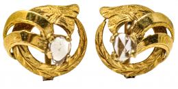 212 - PENDIENTES CON DIAMANTES DE LOS AÑOS 40