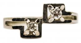 75 - ANILLO TU Y YO CON BRILLANTES