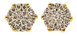 241 - PENDIENTES ROSETÓN CON BRILLANTES
