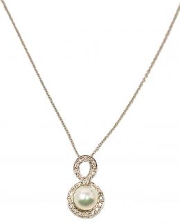 115 - COLGANTE CON PERLA CULTIVADA Y BRILLANTES