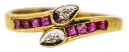 68 - ANILLO SERPIENTES CRUZADAS