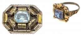 93 - BROCHE Y ANILLO DE LOS AÑOS 30