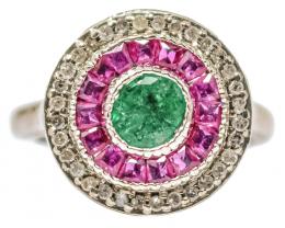 67 - ANILLO ROSETÓN EN PLATA