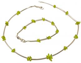 160 - COLLAR Y PULSERA EN PLATA