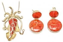 255 - PENDIENTES Y COLGANTE EN PLATA
