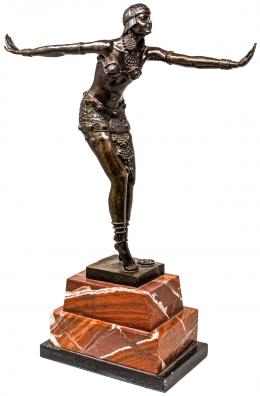 865 - FIGURA EN BRONCE DE ESTILO ART DECÓ