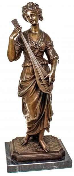 867 - FIGURA EN CALAMINA DE ESCUELA FRANCESA