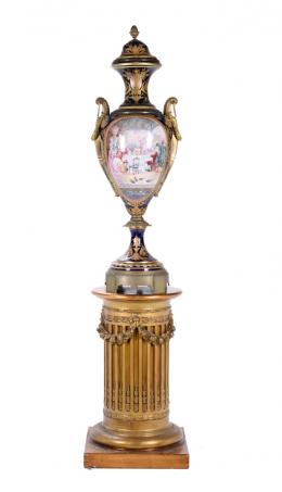 528 - GRAN JARRÓN  DE PORCELANA FRANCESA SÈVRES CIRCA 1900