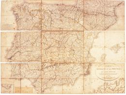 255 - MAPA DE ESPAÑA Y POTRUGAL CIRCA 1799