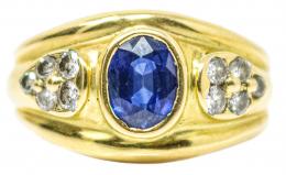 74 - ANILLO CON ZAFIRO Y BRILLANTES