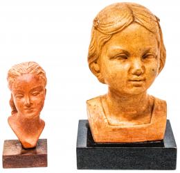 813 - DOS BUSTOS DE TERRACOTA DE LOS AÑOS 40/50