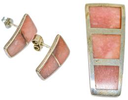 73 - ADEREZO EN PLATA CON CUAZO ROSA