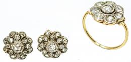 48 - ADEREZO CON DIAMANTES DE PPS. DEL S.XX