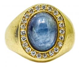 73 - ANILLO CON ZAFIRO DE LOS AÑOS 80