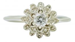 79 - ANILLO ROSETÓN CON BRILLANTES AÑOS 70