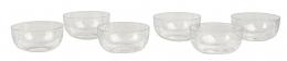 29 - CONJUNTO SEIS BOLES EN CRISTAL DE MEDIADOS DEL S.XX