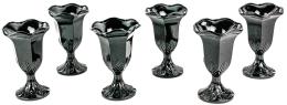 25 - CONJUNTO SEIS COPAS EN OPALINA DEL PRIMER TERCIO S.XX