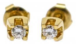 176 - PENDIENTES SOLITARIO CON BRILLANTES