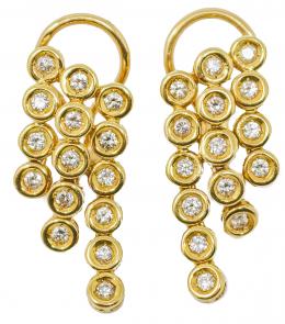 175 - PENDIENTES RACIMO CON BRILLANTES