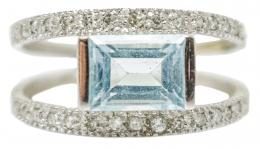 58 - ANILLO CON CUARZO AZUL