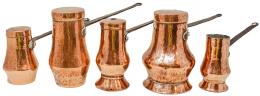 910 - CHOCOLATERAS DE COBRE DE FINALES DE S. XIX