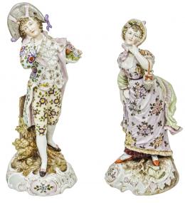 510 - PAREJA DE FIGURAS EN PORCELANA 