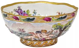 451 - BOL DE PORCELANA CAPODIMONTE DE MEDIADOS DE SIGLO XX