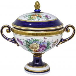 452 - BOMBONERA DE PORCELANA FRANCESA DE MEDIADOS DE SIGLO XX