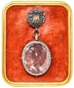 971 - MEDALLÓN PORTA RELICARIO DE LA PRIMERA MITAD DE SIGLO XIX