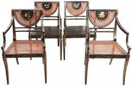 272 - CUATRO SILLAS ESTILO REGENCY DE MEDIADOS DEL S.XX