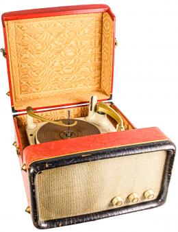 965 - MALETÍN TOCADISCOS DE MEDIADOS DEL S.XX