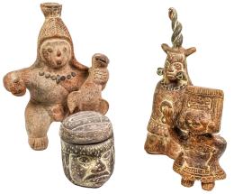 532  -  CUATRO FIGURAS DE TERRACOTA MEJICANA 