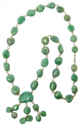 132 - COLLAR LARGO CON AVENTURINA VERDE