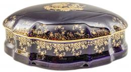 454 - CAJA DE PORCELANA LIMOGES DE MEDIADOS DE SIGLO XX