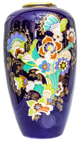 491 - GRAN JARRÓN EN PORCELANA ESTILO ART DECÓ