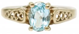 58 - ANILLO CON TOPACIO AZUL
