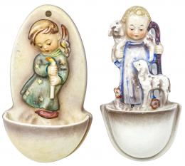 468 - DOS BENDITERAS EN PORCELANA "HUMMEL"