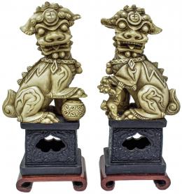 428 - PAREJA DE FIGURAS ORIENTALES DE MEDIADOS DEL S.XX