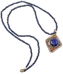 117 - COLLAR LARGO DE CUARZO AZUL