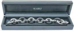156 - PULSERA DE PLATA Y ÉBANO DE SUAREZ