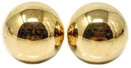 144 - PENDIENTES MEDIA ESFERA DE ORO