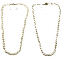 117 - DOS COLLARES DE PERLAS DE LOS AÑOS 50
