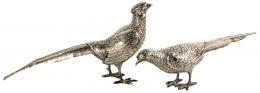 755 - PAREJA DE FIGURAS EN PLATA DE MEDIADOS DEL S.XX