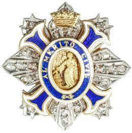 124 - INSIGNIA DE LA GRAN CRUZ AL MERITO CIVIL DE PPS. DEL S.XX