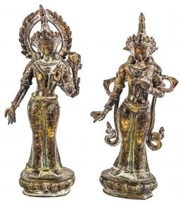 427 - PAREJA DE BRONCES DE LA INDIA DEL SIGLO XIX