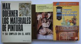 183 - TRES LIBROS SOBRE MATERIALES, TÉCNICAS ARTÍSTICAS Y ...